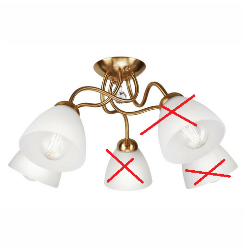 Deckenleuchte Miranda Deckenlampe Deckenlicht Leuchte Messing Siehe Text/Foto B-Ware