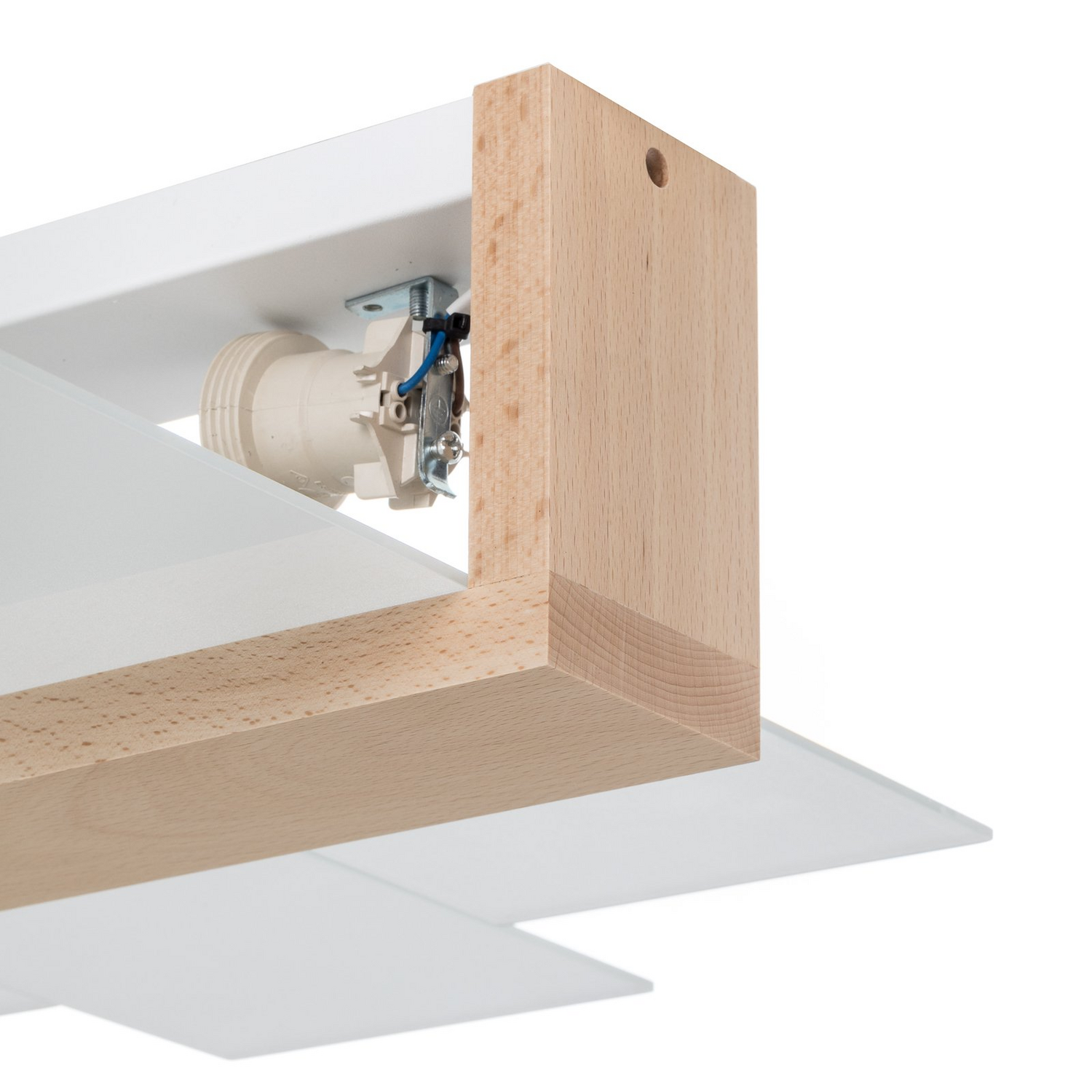 Sollux Lighting Deckenleuchte Shifted 2 Glas Und Helles Holz Lampe Leuchte Spot B-Ware - 5903282729438
