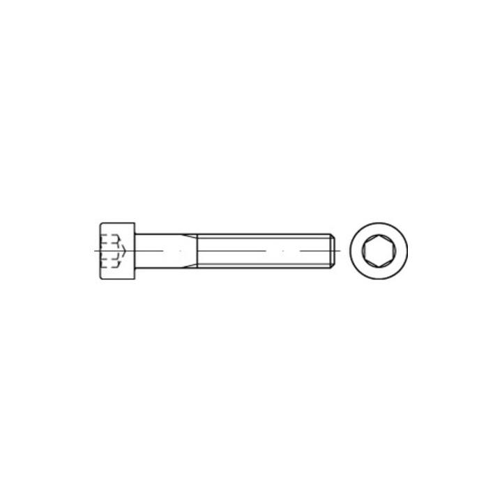 Din 912/Iso 4762 Zylinderkopf Schaftschraube M10x160 Stahl 12.9 Blank Innensechs B-Ware