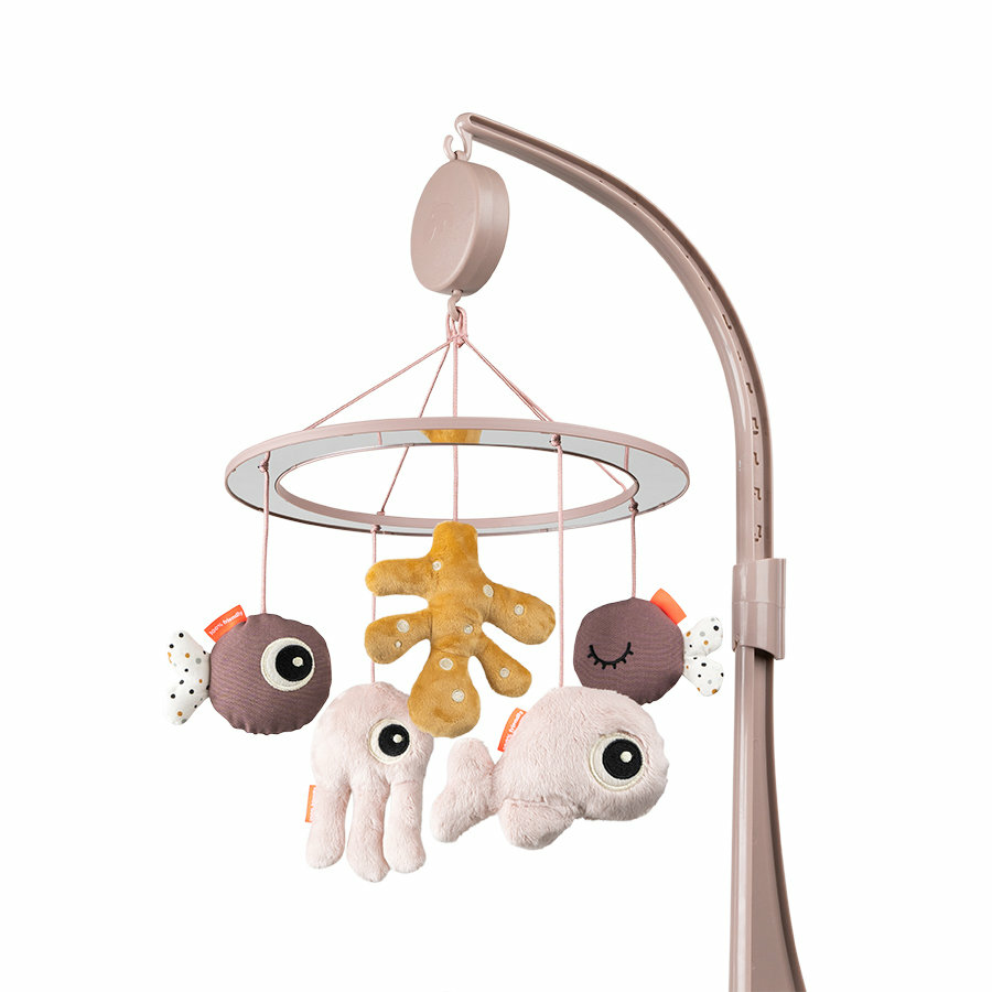 Done By Deer Musik Mobile Sea Friends Mit Spiegel Rosa B-Ware