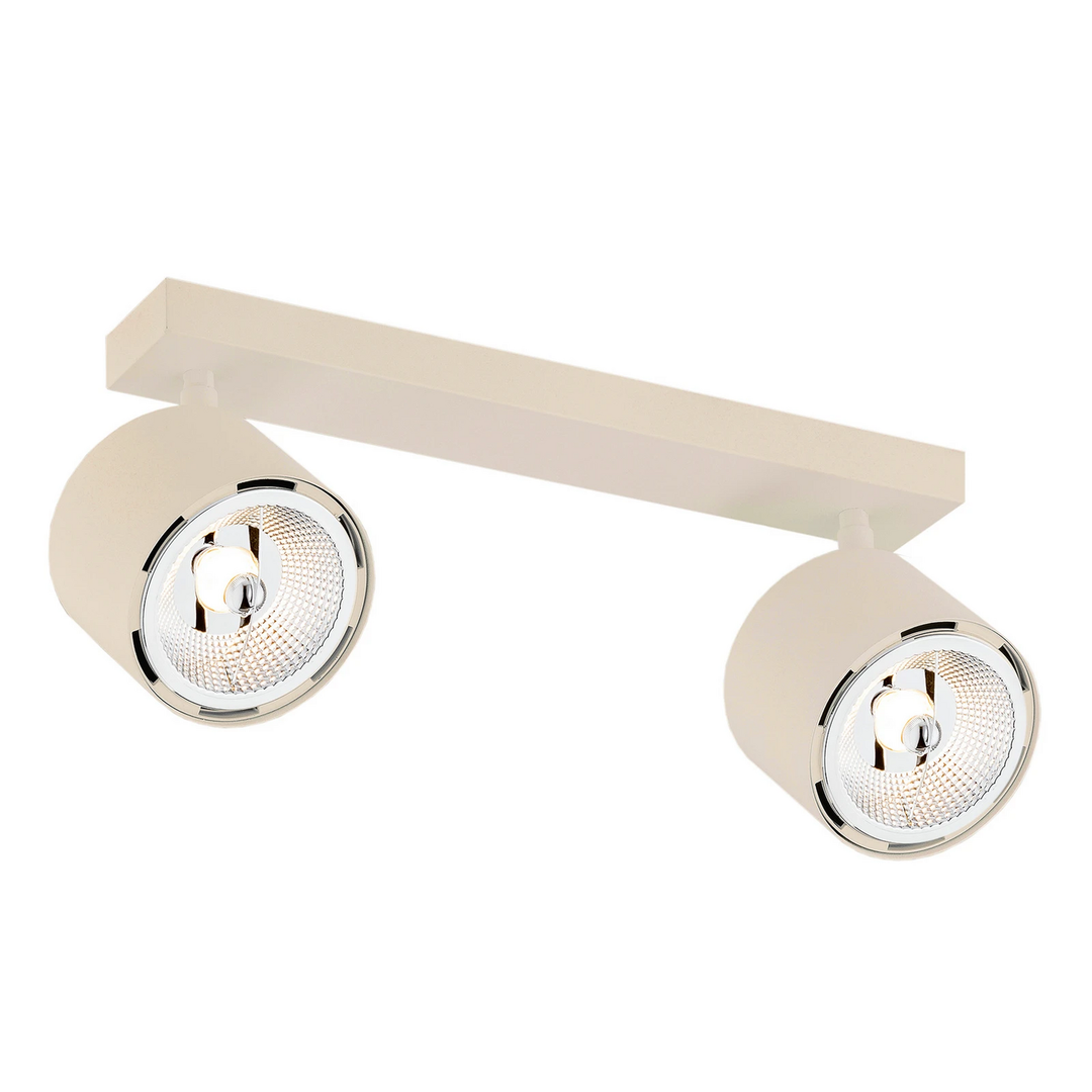 Deckenspot Chloe Deckenlampe Deckenleuchte Leuchte verstellbar zweiflammig beige