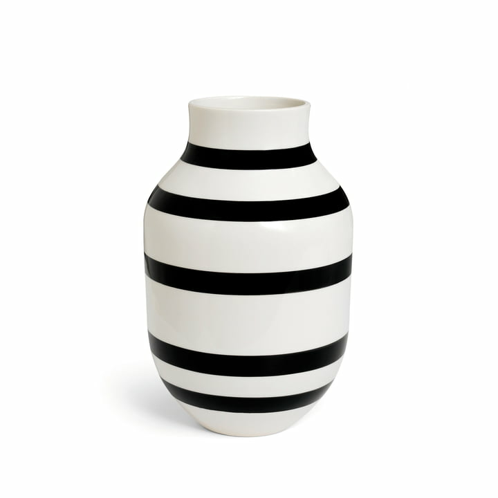 Kähler Design Omaggio Vase Blumenvase Pflanzenvase Dekovase Keramik 31cm Schwarz