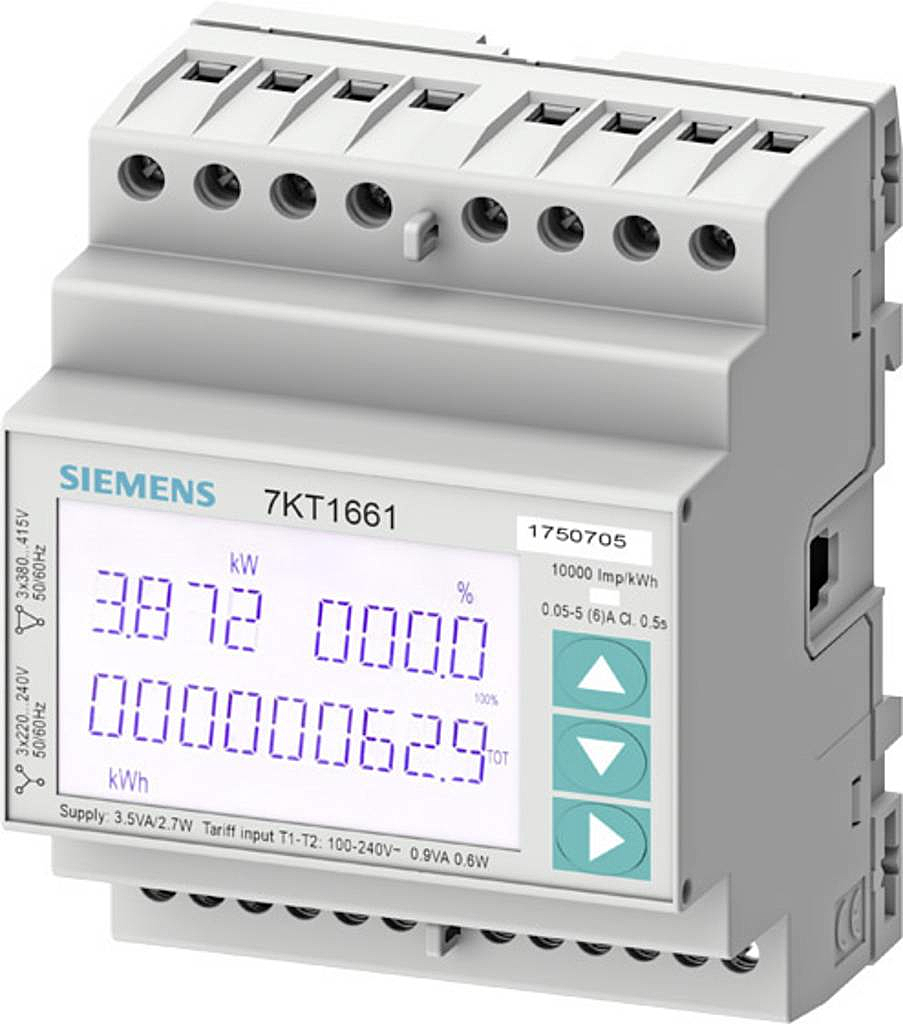 Siemens 7KT1673 Drehstromzähler Stromzähler Strom digital 5 A MID-konform: Ja