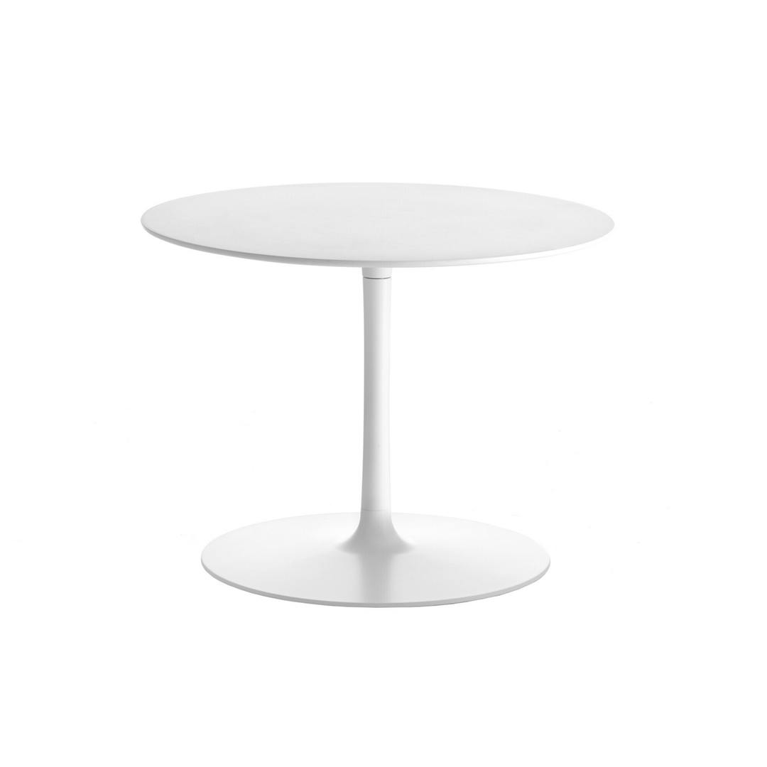 MDF Italia Flow Tisch Couchtisch Beistelltisch Ecktisch Rund Weiß Ø 60 cm H43cm