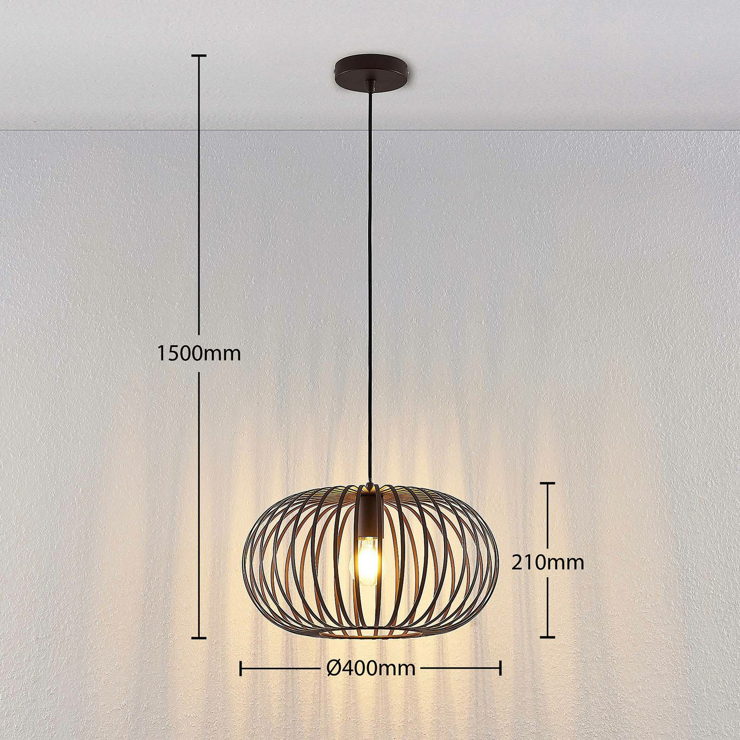 B-Ware Lindby Nahele Hängeleuchte Pendelleuchte Deckenlampe Leuchte Lampe Käfigform667