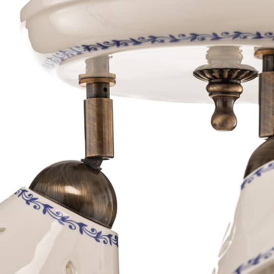 B-Ware Ceramiche Nonna Deckenlampe Deckenlampe Lampe Leuchte Decke E14 Keramik 3 Fl.