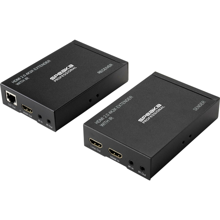 SpeaKa Professional SP-HDE-300 HDMI 50M Extender Verlängerung Verlängerungskabel