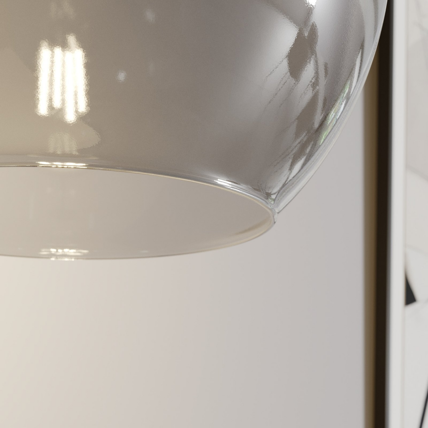 B-Ware Euluna Hängeleuchte Cubus Pendelleuchte Lampe Einflammig E27 Glas Graphitgrau