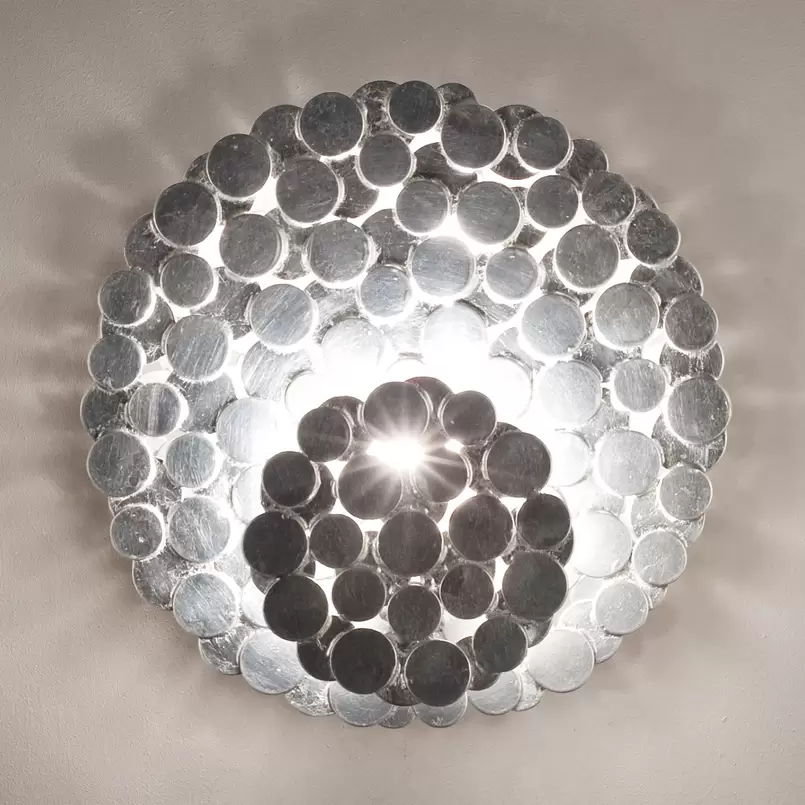 Terzani Tresor Designer Wandleuchte silber Metall Wandlampe