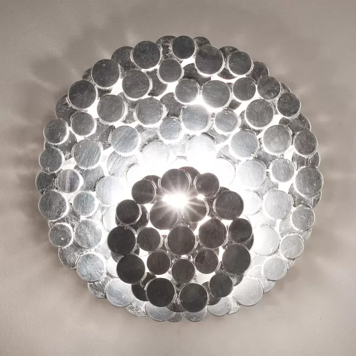 Terzani Tresor Designer Wandleuchte silber Metall Wandlampe