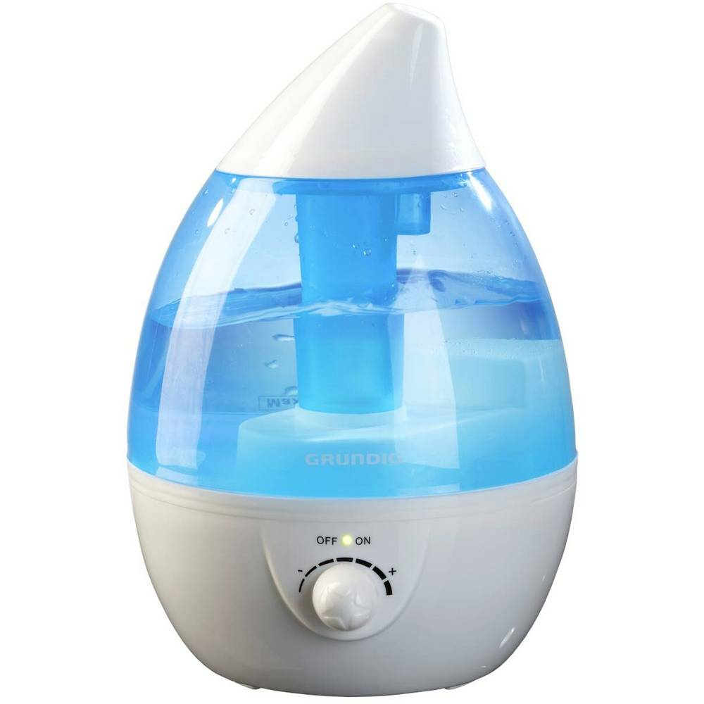 Grundig Luftbefeuchter Diffusor Humidifier Duftöl LED 2,7 Liter 35 m² Weiß Blau