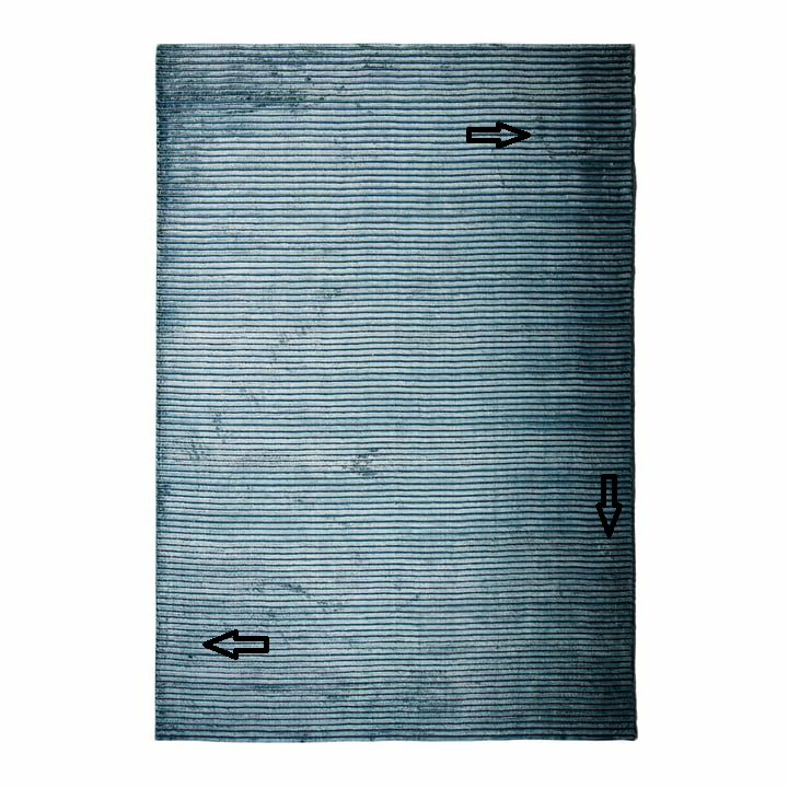 Audo Houkime Teppich Teppichläufer Designerteppich 200 x 300 cm Midnight blue