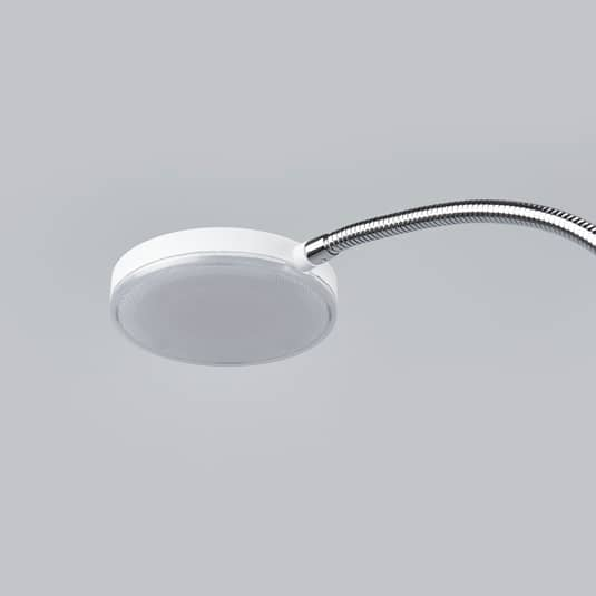 Lindby Milow LED-Stehlampe Stehleuchte Standleuchte Leseleuchte Lampe weiß 4,8 W