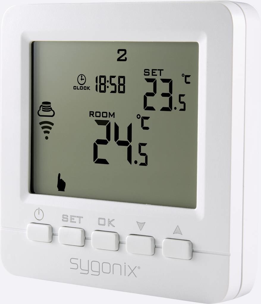 B-Ware Sygonix Funk-Raumthermostat Thermostat Unterputz Wochenprogramm 5 bis 35 °C