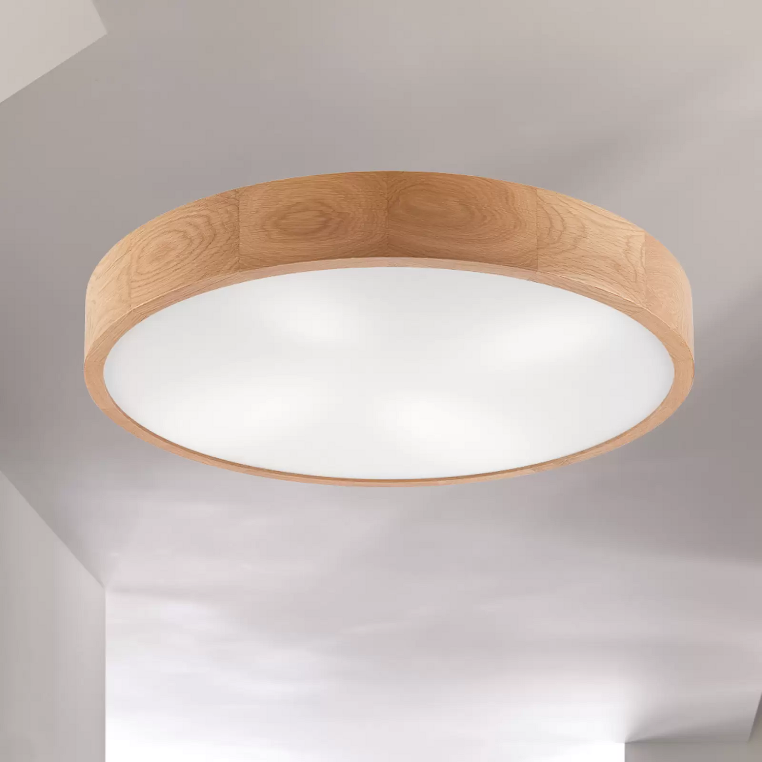 Envostar Deckenlampe Kerio Deckenleuchte Deckenlicht Lampe ø 57,5 Cm Eiche Natur B-Ware - 4251911789409