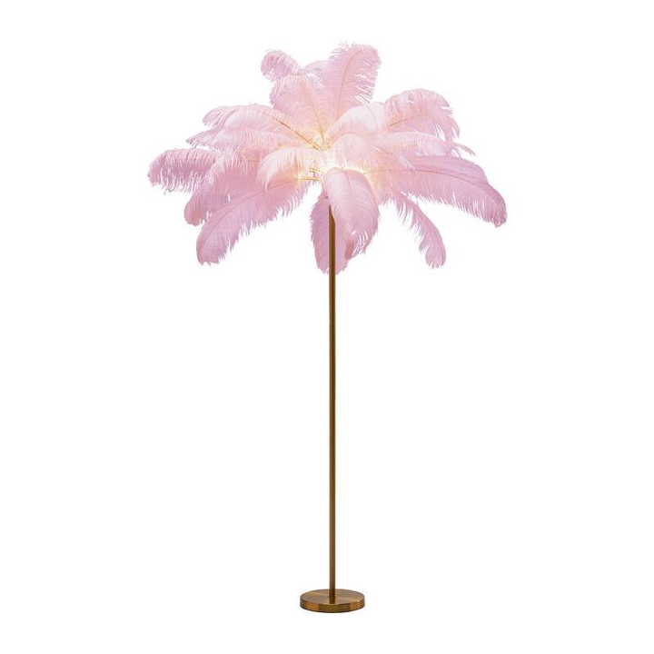 Kare Design Stehleuchte Feather Palm pink Stehlampe