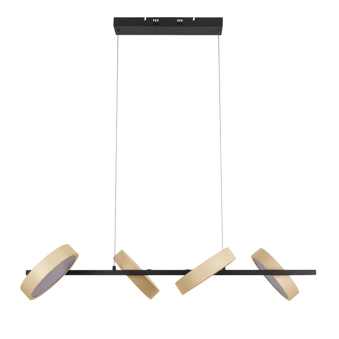 Näve Led Hängelampe Tessa Pendelleuchte Schwarz/Beige 110cm Touchdim Cct 4 Flg. B-Ware - 10037224