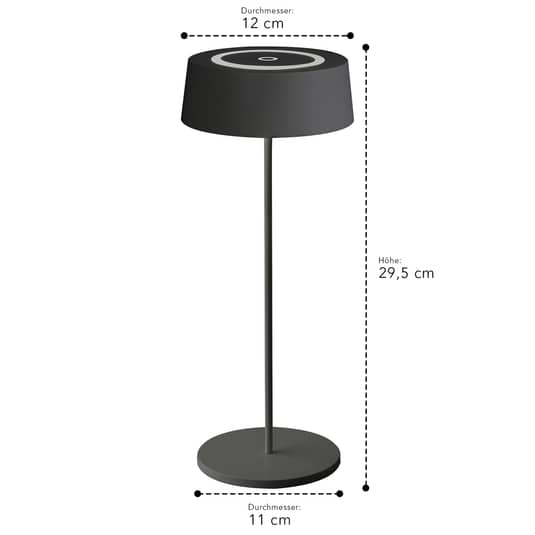 Eco-Light LED-Akku-Tischleuchte Cocktail Tischlampe Tischlicht dimmbar schwarz