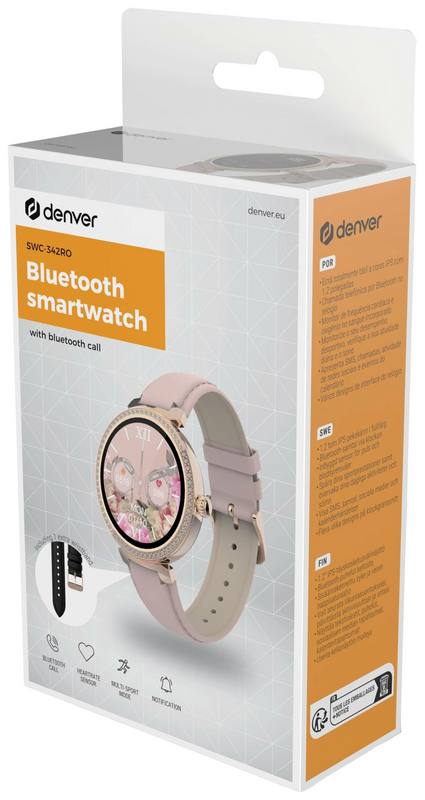Denver SWC-342 Smartwatch Pulsfunktionen Fitnessuhr Fitness Tracker 180 mAh Rosa