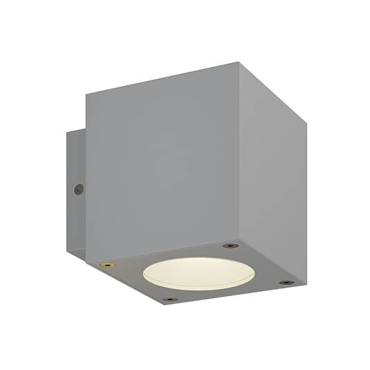 Lucande Silberne Led Außenwandleuchte Jarno Gartenleuchte Terrassenleuchte Led B-Ware