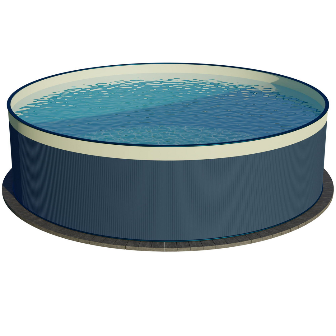 Planet Pool Aufstellpool Stahlwandpool rund 450x90cm mit Overlap-Folie Außenpool