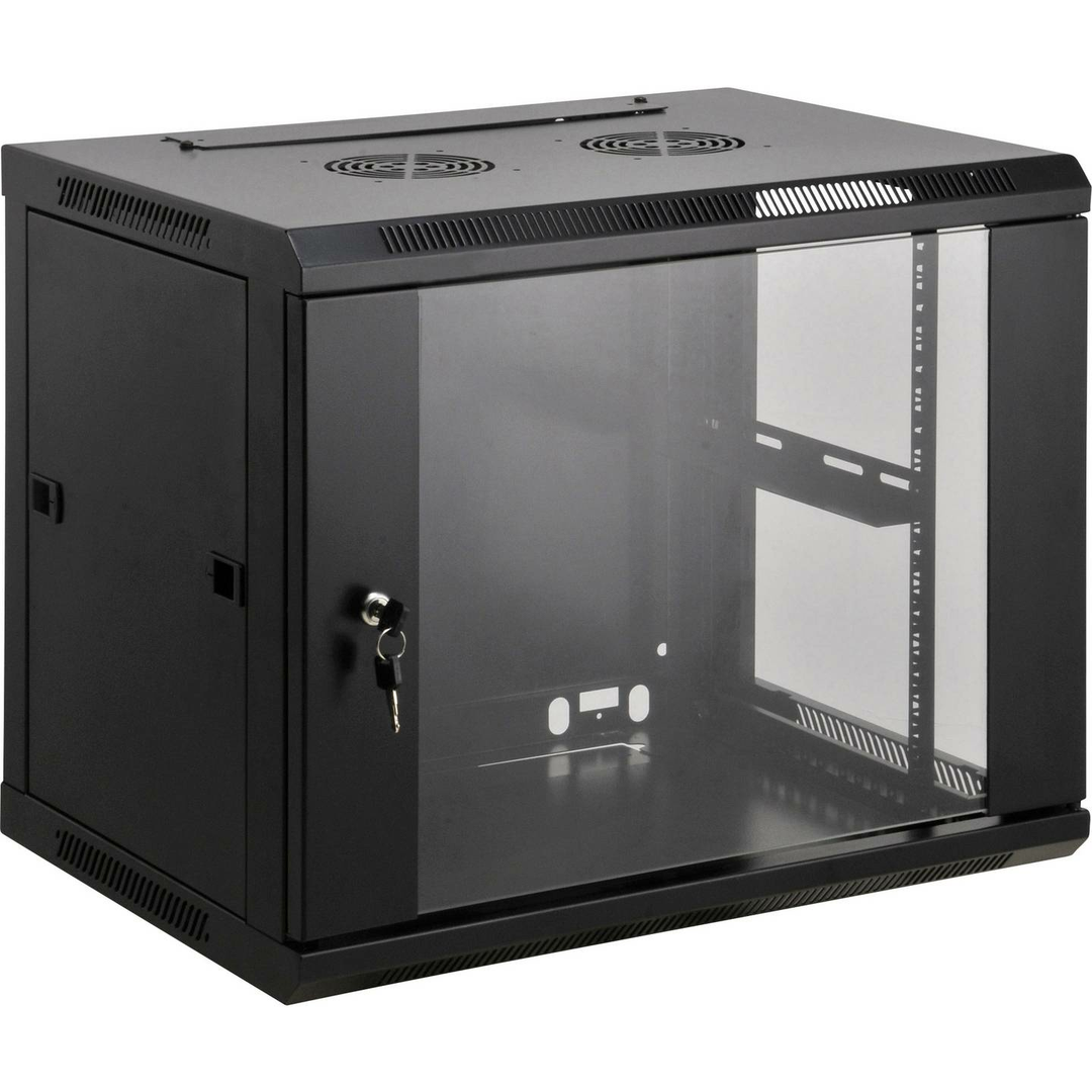 Intellinet 711814 19 Zoll Netzwerkschrank BxHxT 600x500x450 mm 9 HE Schwarz
