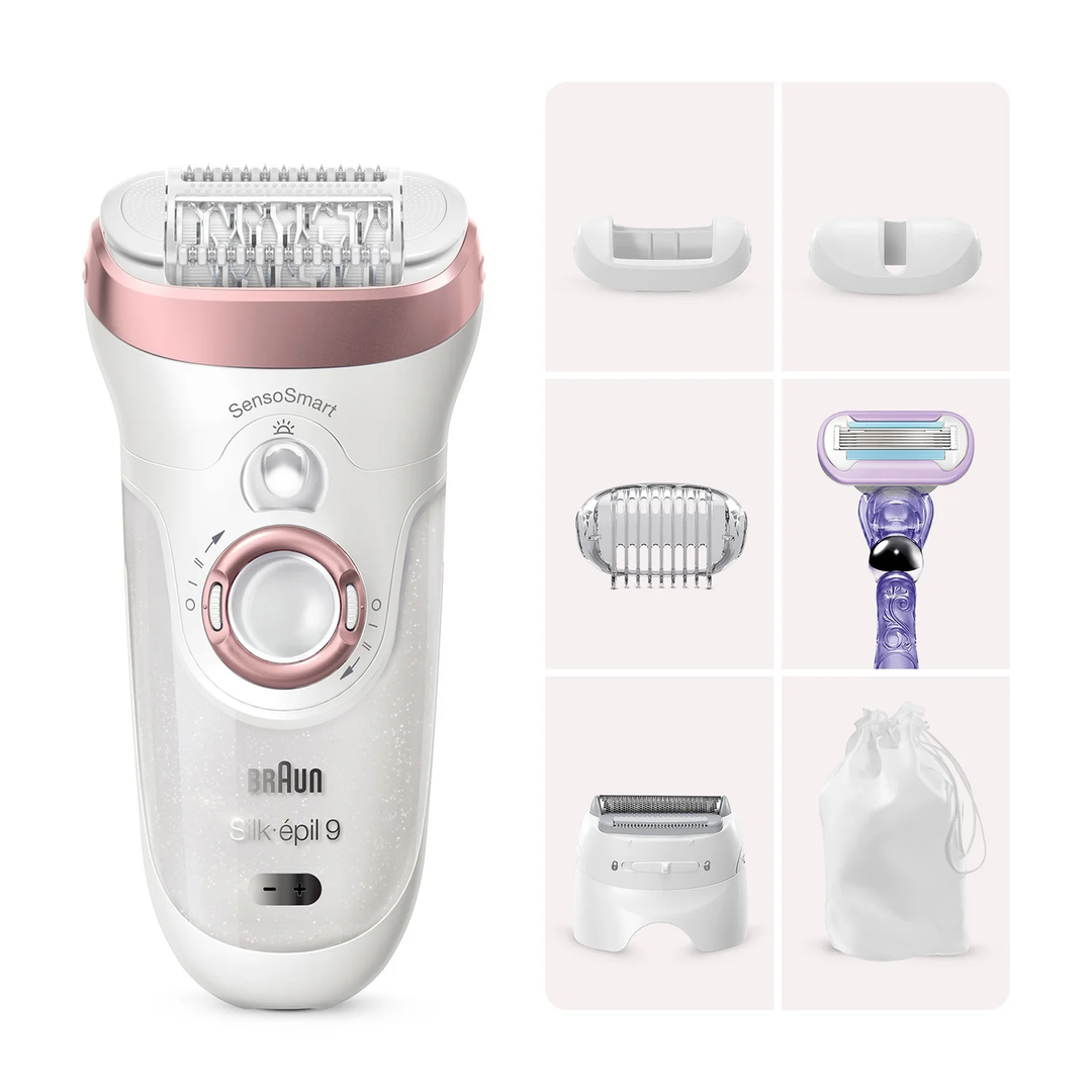 Braun Silk-épil 9 9-870 – Epilierer für Frauen für eine langanhaltende Haarentfe