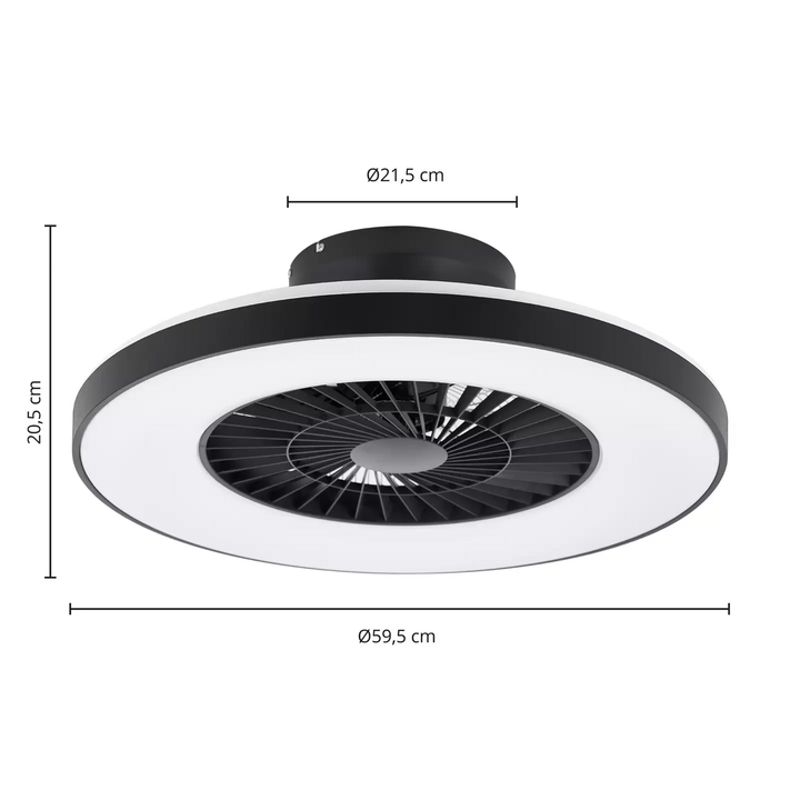 Starluna Orligo LED-Deckenventilator Ventilator Deckenlampe Lampe schwarz m593