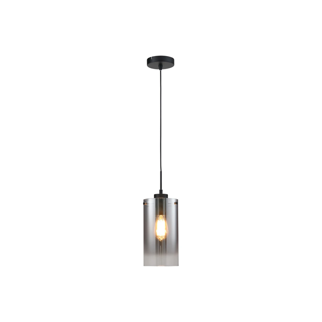 Freelight Hängelampe Ventotto Schwarz/Rauch ø 15 Cm Glas Deckenlampe Deckenlicht B-Ware