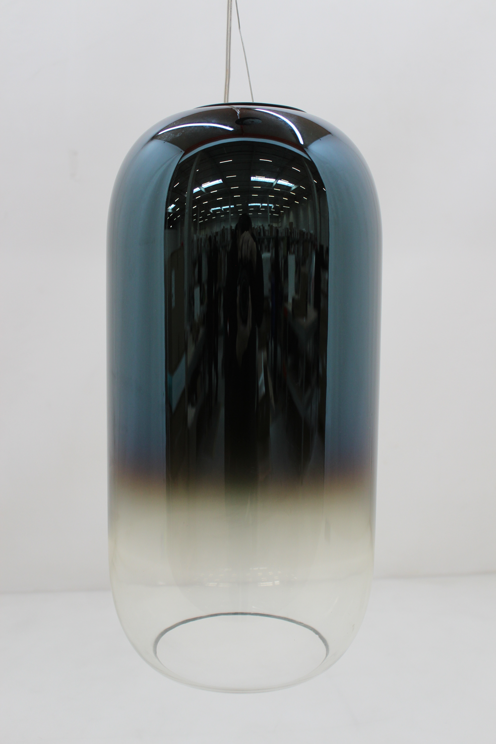 B-Ware Gople Hängelampe Deckenlampe Pendelleuchte Lampe Glas Blau Siehe Text