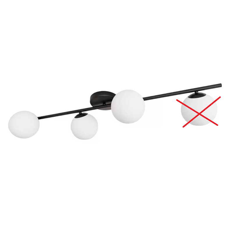 Euluna Deckenleuchte Glassy linear schwarz/opal Deckenlampe SIEHE TEXT/FOTO