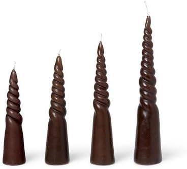 Ferm Living Gedrehte Kerzen Set Stabkerzen Dunkelbraun Siehe Text/Foto B-Ware - 5704723276975