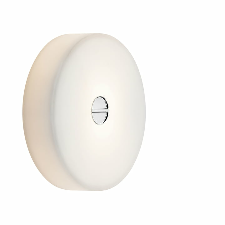Flos Button Wandleuchte Deckenlampe Wandleuchte Deckenlampe Polycarbonat Weiß B-Ware