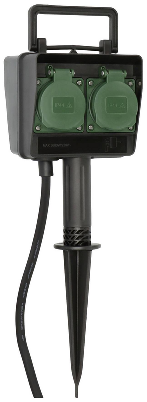 Brennenstuhl 1154440 Gartensteckdose 4fach Schwarz Steckdose Mehrfachsteckdosen B-Ware - 4007123609185