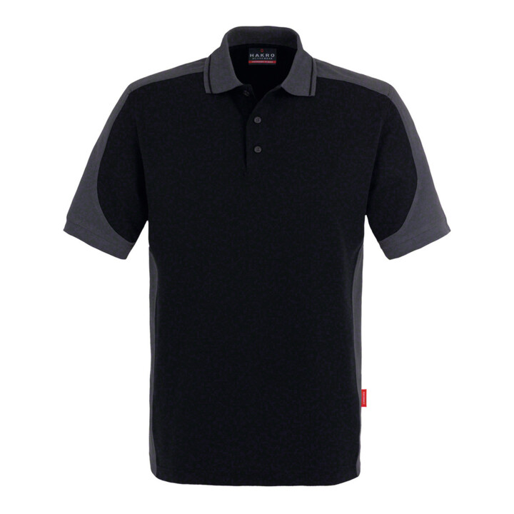 B-Ware Hakro Polo Shirt Kragen Schwarz Unisex Größe S Performance Textilveredelung