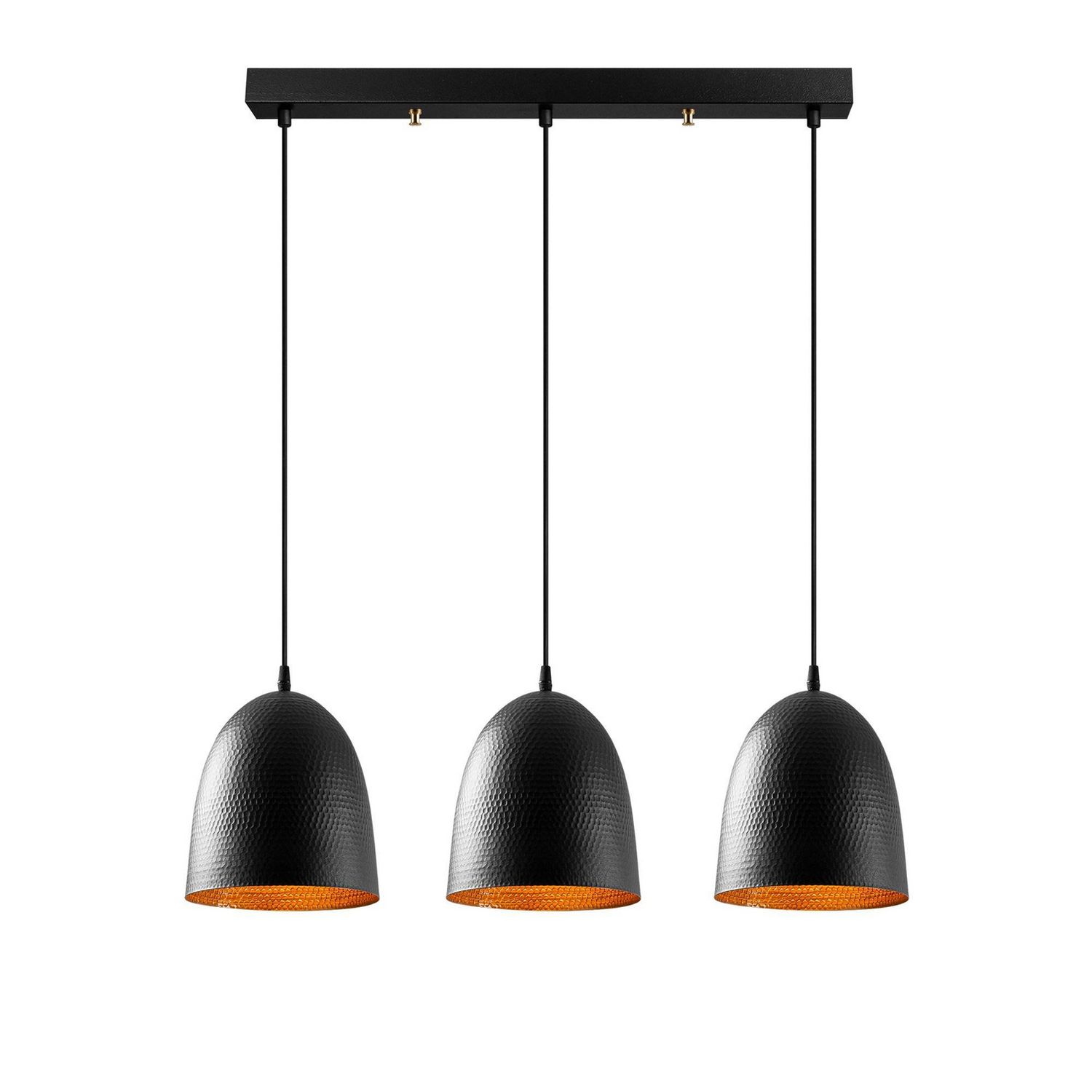 B-Ware Opviq Hängeleuchte Pendelleuchte Tattoo 6173 Schwarz Metall Dreiflammig Linear - 8682870090262