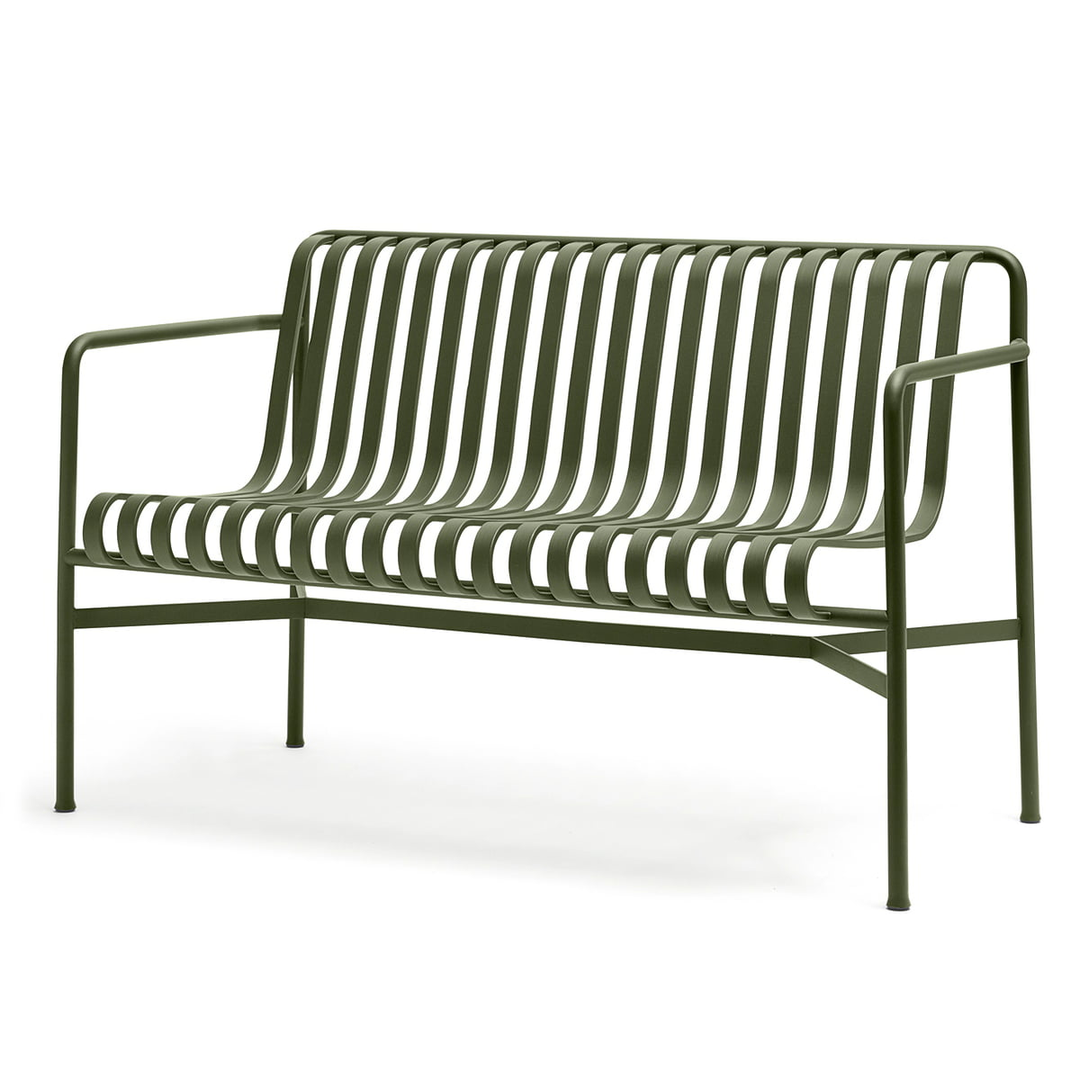 Hay Palissade Dining Bench Bank Gartenbank Parkbank Terrassenbank Stahl Olivgrün B-Ware - 5710441202639