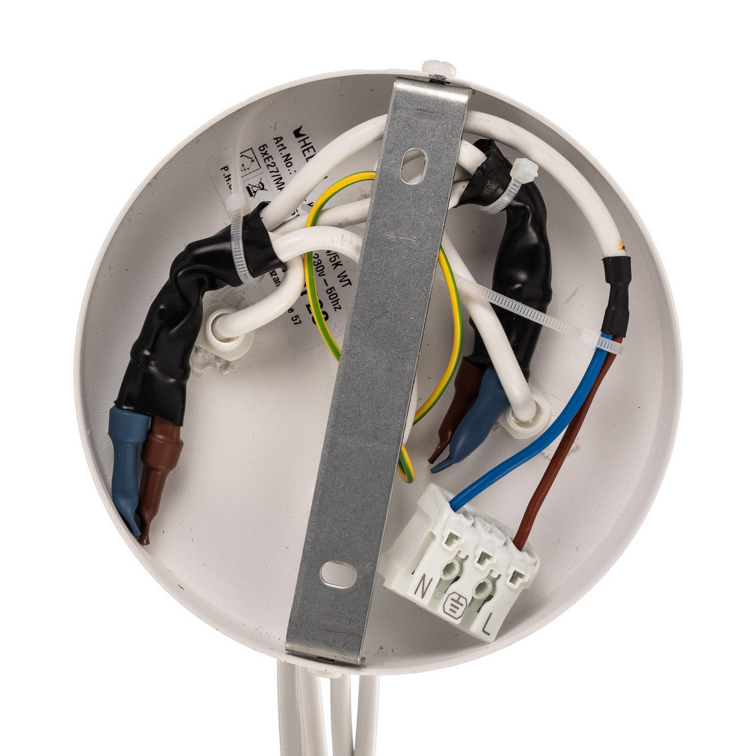 B-Ware Helam Hängeleuchte Pendelleuchte Tube Long Weiß Metall 5 Flammig E27 - 5902349235363