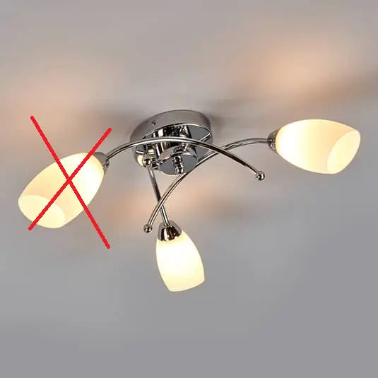 Searchlight Herrliche Deckenlampe Opera 3 Fl. Chrom Lampe Siehe Text/Foto B-Ware - 5013874353863