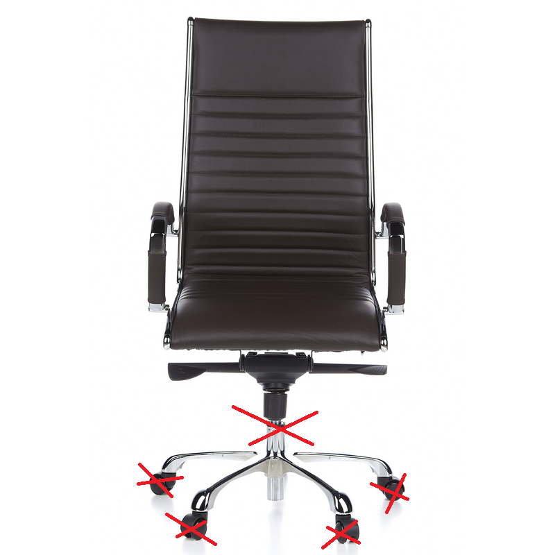 Hjh Office Parma 20 Bürostuhl Chefsessel Stuhl Aluminium Chrom Siehe Text/Foto B-Ware - 4260182538524