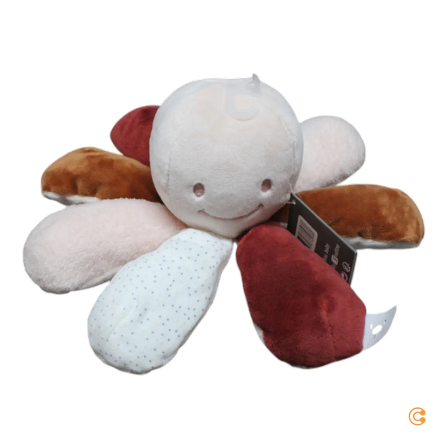 Nattou Lapidou Krake Plüschtier Plüschfigur Kuscheltier Aktivitätsspielzeug  B-Ware - 5414673876988