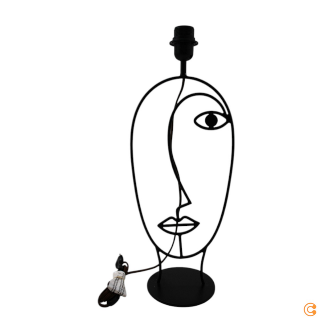 Kare Face Wire Nature Tischleuchte Damenportrait Tischlampe Tischlicht Leuchte B-Ware