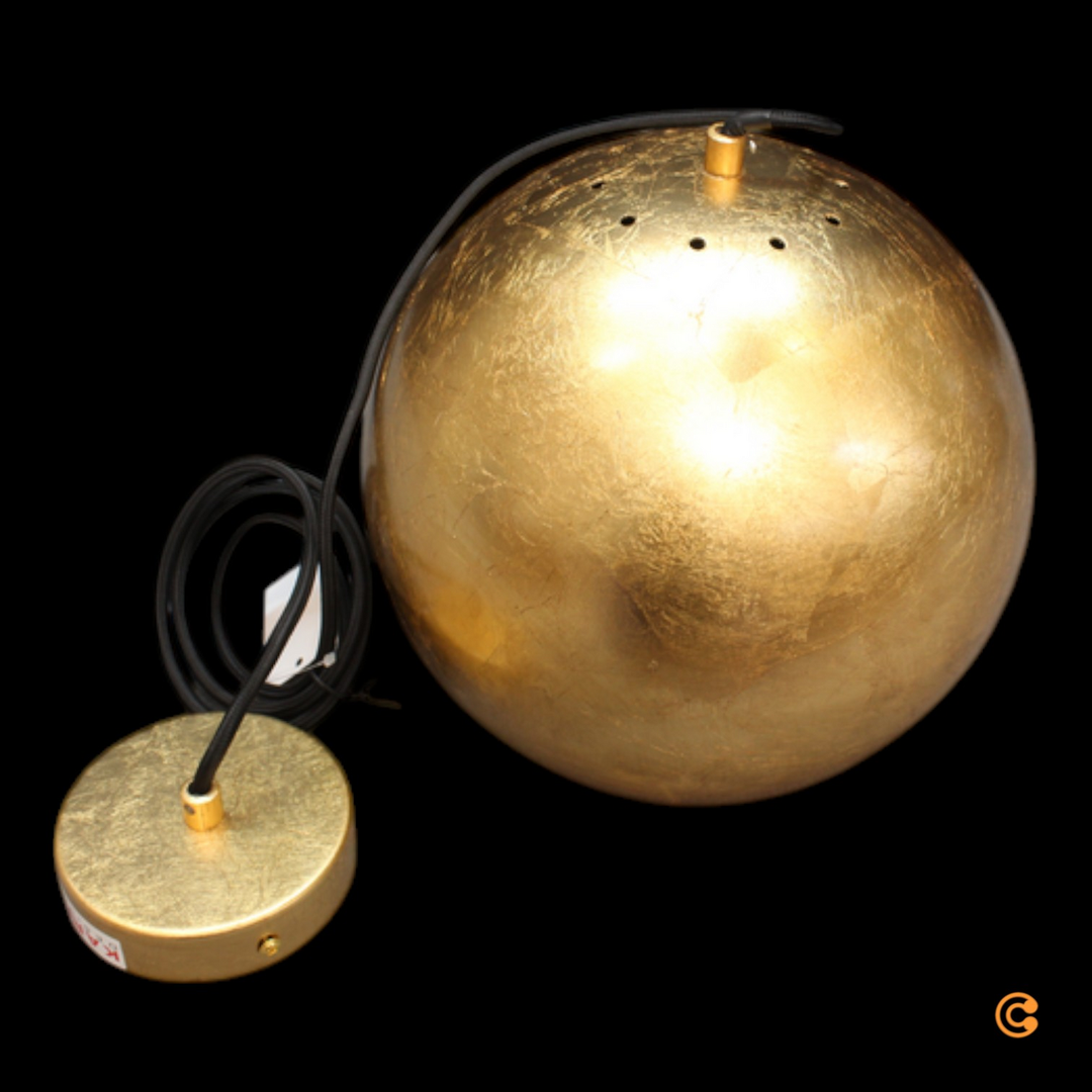 Kare Hängeleuchte Pendelleuchte Caldaia Goldfarben Stahl 25 Cm Deckenleuchte B-Ware - 4025621562146