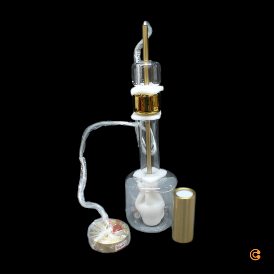 Kare Hängeleuchte Pendellampe Candy Bar Goldfarben Stahl Glas 1flg Wohnzimmer B-Ware - 4025621559368