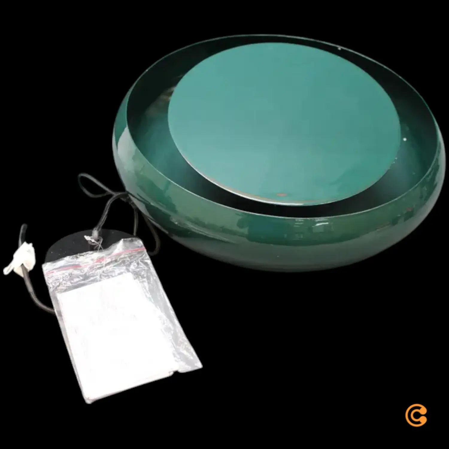 B-Ware Kare Hängeleuchte Pendelleuchte Lampe Blau Stahl Emailliert Siehe Text/Foto - 4025621565314