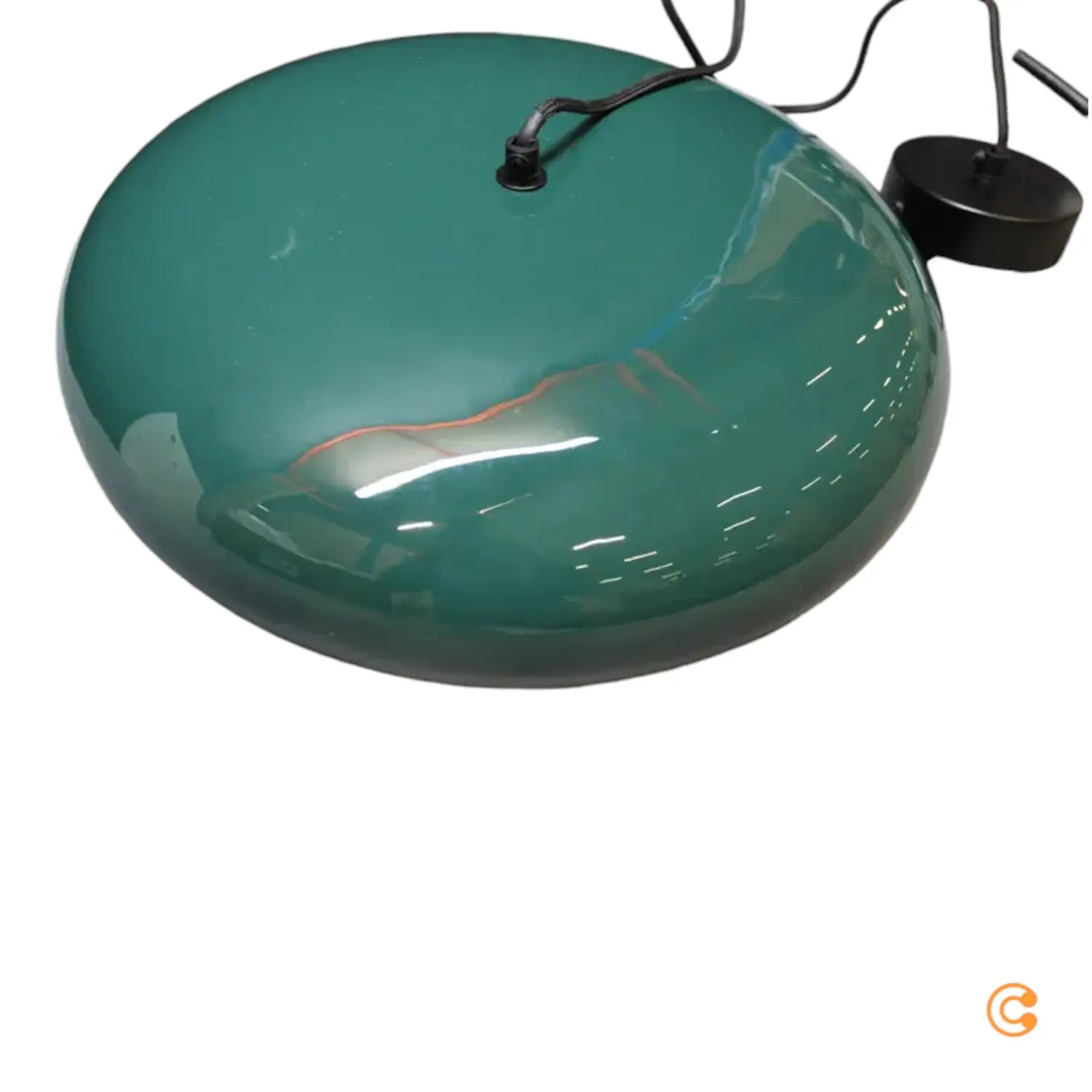 B-Ware Kare Hängeleuchte Pendelleuchte Lampe Blau Stahl Emailliert Siehe Text/Foto - 4025621565314