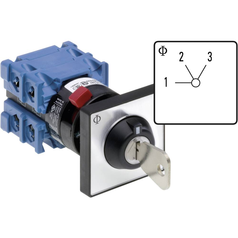 Kraus & Naimer Ch10 A230 Ft2 De21 Stufenschalter Drehschalter 20 A 2x60 Grad B-Ware - 2050001491923