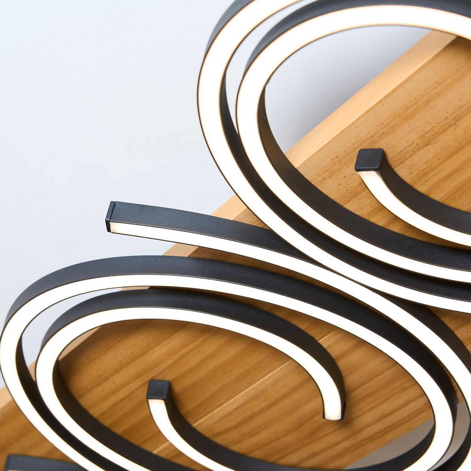 Eco Light Led Deckenleuchte Rifia Braun Länge 115 Cm 4 Flg Holz Lampe Leuchte B-Ware - 4250294320032