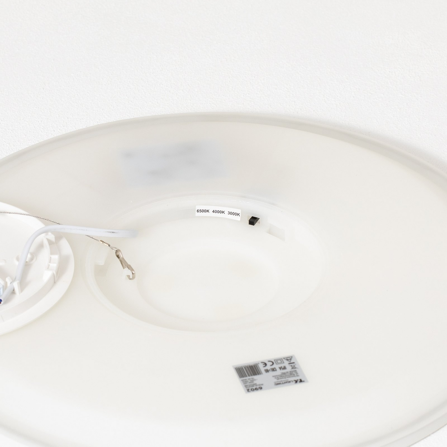 B-Ware Aqua Led Panel Deckenleuchte Licht ø 40 Cm Weiß Metall Kunststoff Cct Dimmbar - 5901780569020