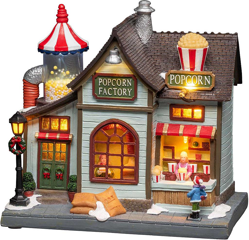 Konstsmide 4219 000 Popcornfabrik Weihnachtsdeko Winterdeko Rgbw Led Bunt B-Ware - 7318304219008